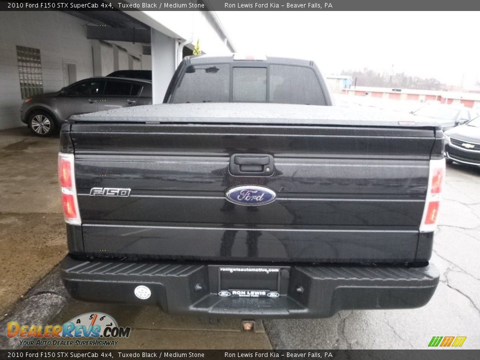 2010 Ford F150 STX SuperCab 4x4 Tuxedo Black / Medium Stone Photo #4