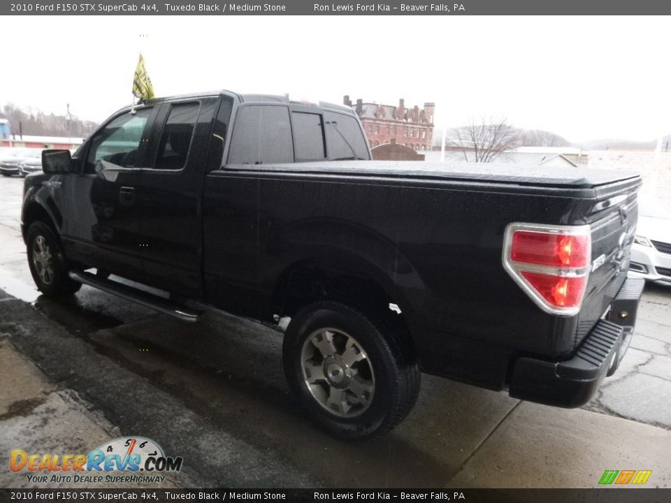 2010 Ford F150 STX SuperCab 4x4 Tuxedo Black / Medium Stone Photo #5