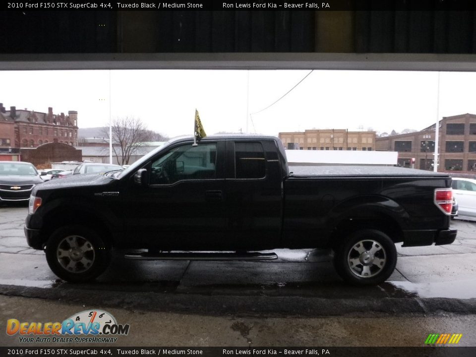 2010 Ford F150 STX SuperCab 4x4 Tuxedo Black / Medium Stone Photo #6