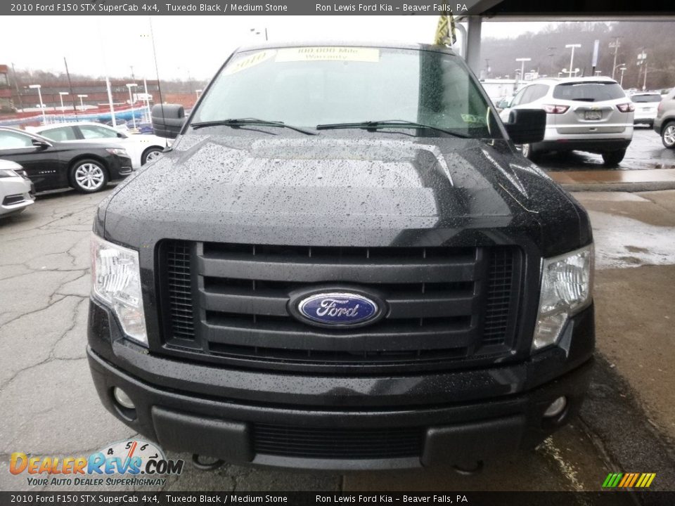 2010 Ford F150 STX SuperCab 4x4 Tuxedo Black / Medium Stone Photo #8