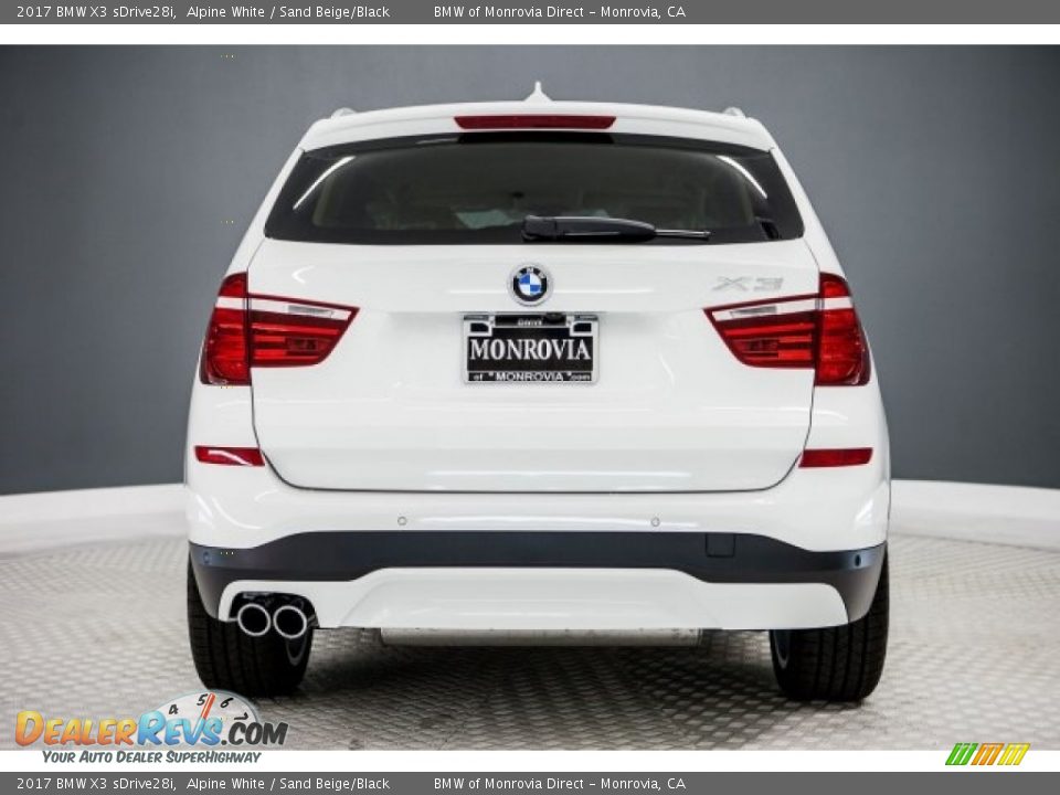 2017 BMW X3 sDrive28i Alpine White / Sand Beige/Black Photo #4