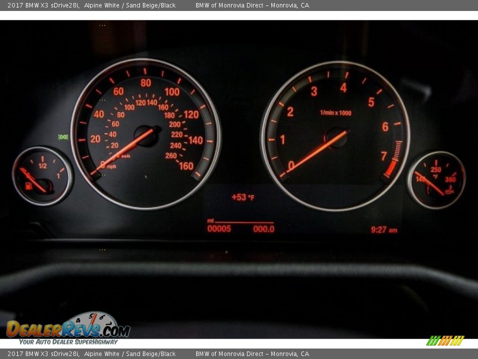2017 BMW X3 sDrive28i Alpine White / Sand Beige/Black Photo #9