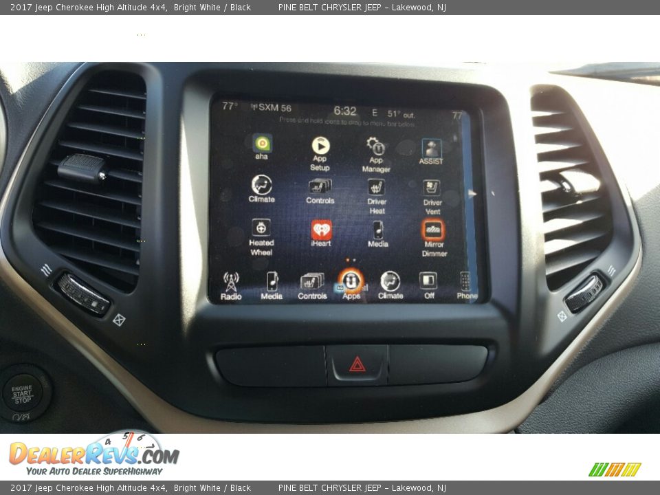 2017 Jeep Cherokee High Altitude 4x4 Bright White / Black Photo #10