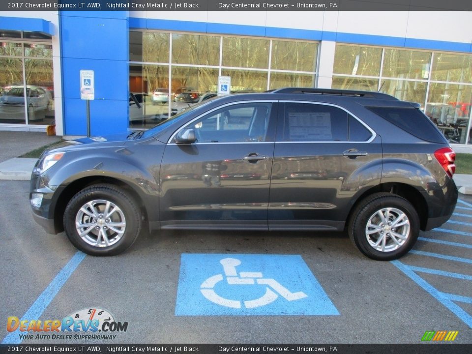 2017 Chevrolet Equinox LT AWD Nightfall Gray Metallic / Jet Black Photo #2