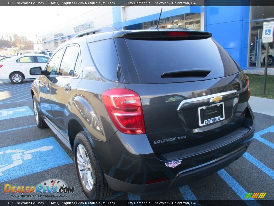 2017 Chevrolet Equinox LT AWD Nightfall Gray Metallic / Jet Black Photo #4