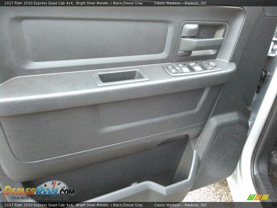 2017 Ram 1500 Express Quad Cab 4x4 Bright Silver Metallic / Black/Diesel Gray Photo #3