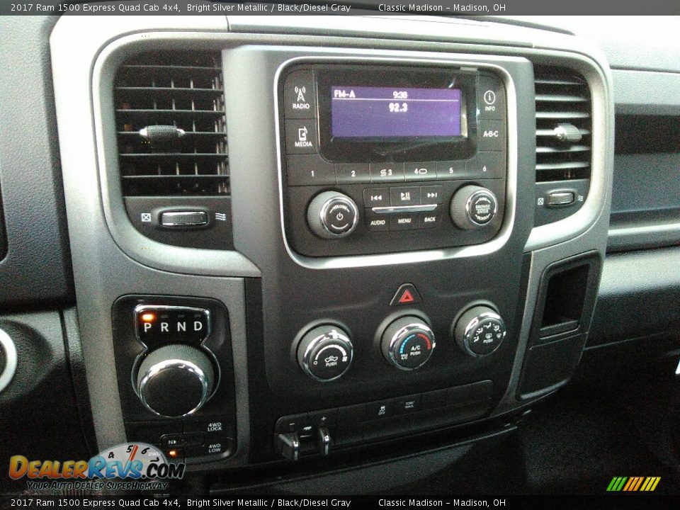 2017 Ram 1500 Express Quad Cab 4x4 Bright Silver Metallic / Black/Diesel Gray Photo #6