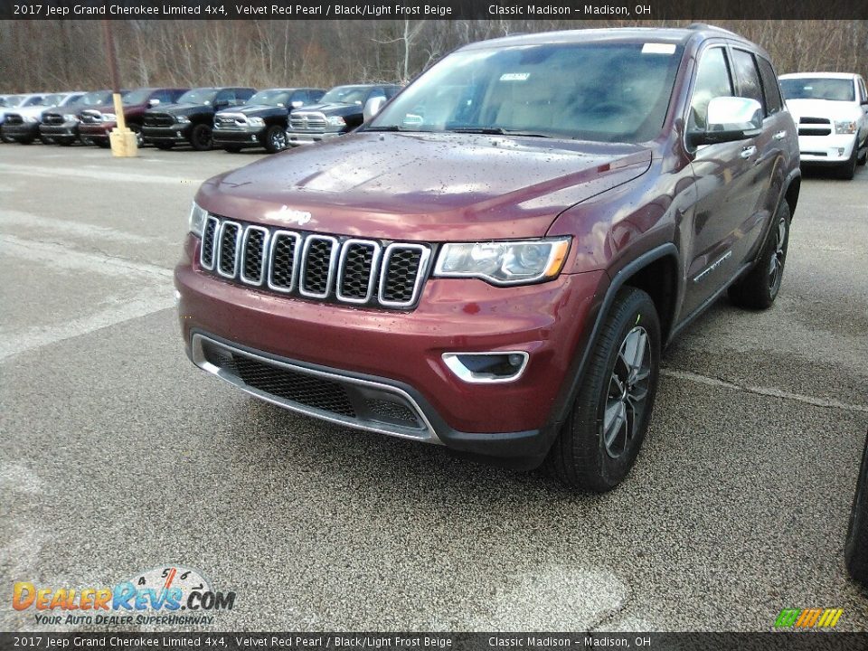 2017 Jeep Grand Cherokee Limited 4x4 Velvet Red Pearl / Black/Light Frost Beige Photo #1