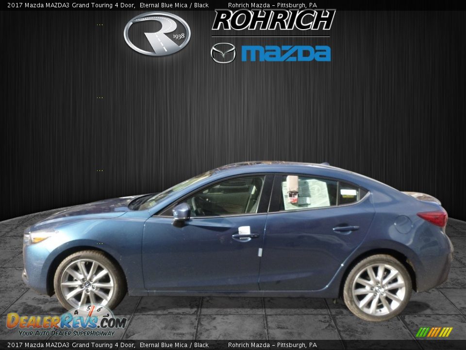 2017 Mazda MAZDA3 Grand Touring 4 Door Eternal Blue Mica / Black Photo #3