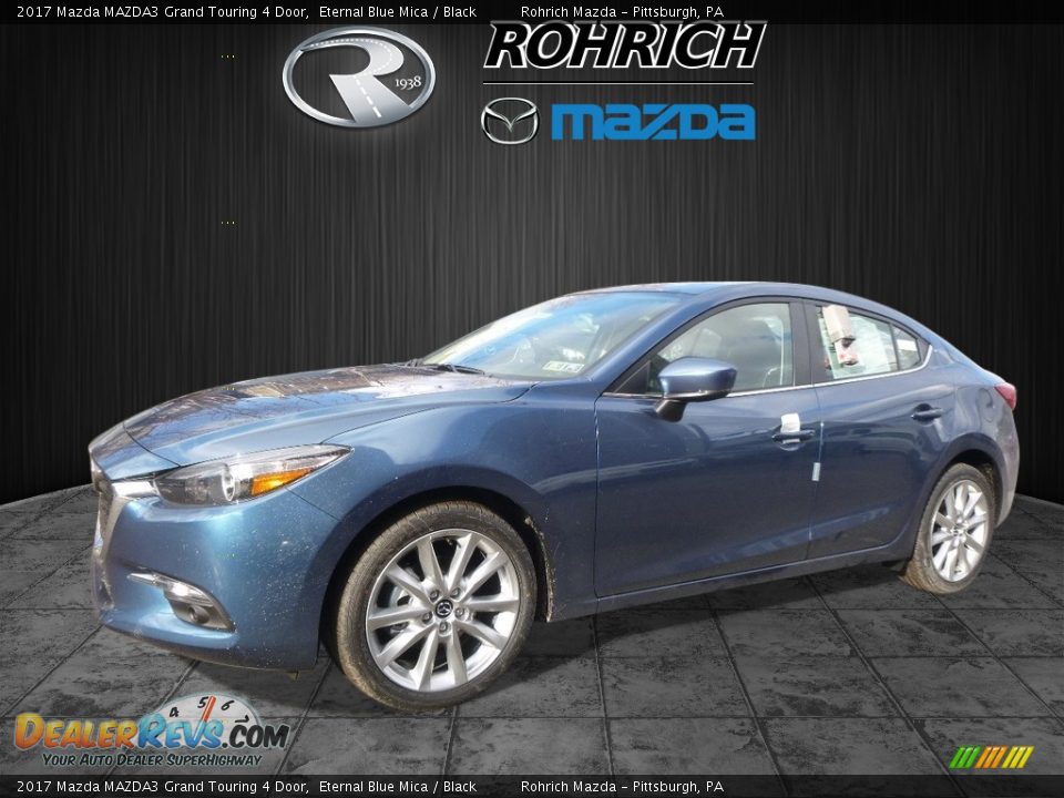 2017 Mazda MAZDA3 Grand Touring 4 Door Eternal Blue Mica / Black Photo #4