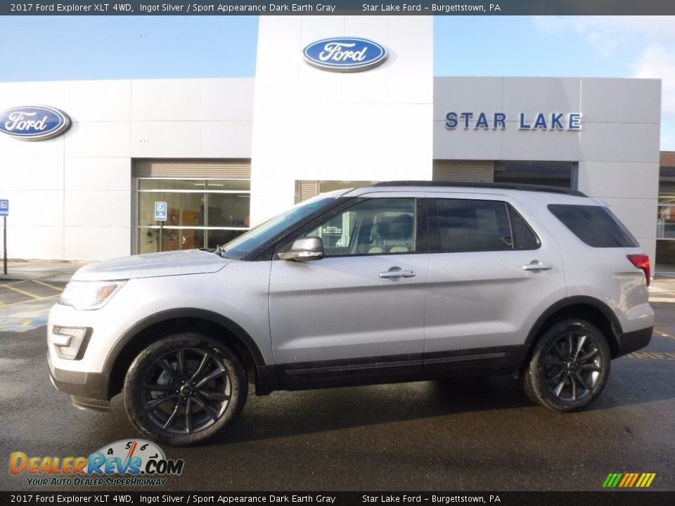 2017 Ford Explorer XLT 4WD Ingot Silver / Sport Appearance Dark Earth Gray Photo #1