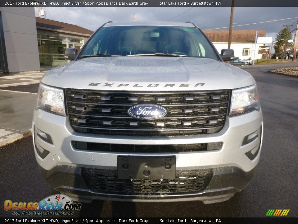 2017 Ford Explorer XLT 4WD Ingot Silver / Sport Appearance Dark Earth Gray Photo #2