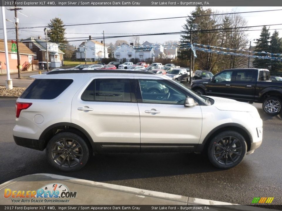 2017 Ford Explorer XLT 4WD Ingot Silver / Sport Appearance Dark Earth Gray Photo #4