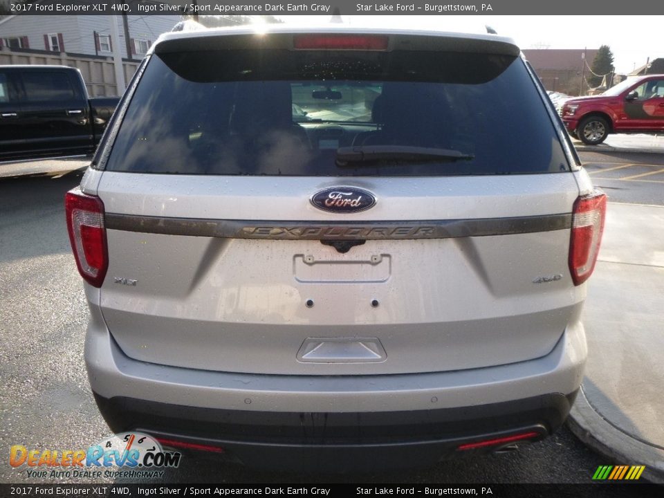 2017 Ford Explorer XLT 4WD Ingot Silver / Sport Appearance Dark Earth Gray Photo #6