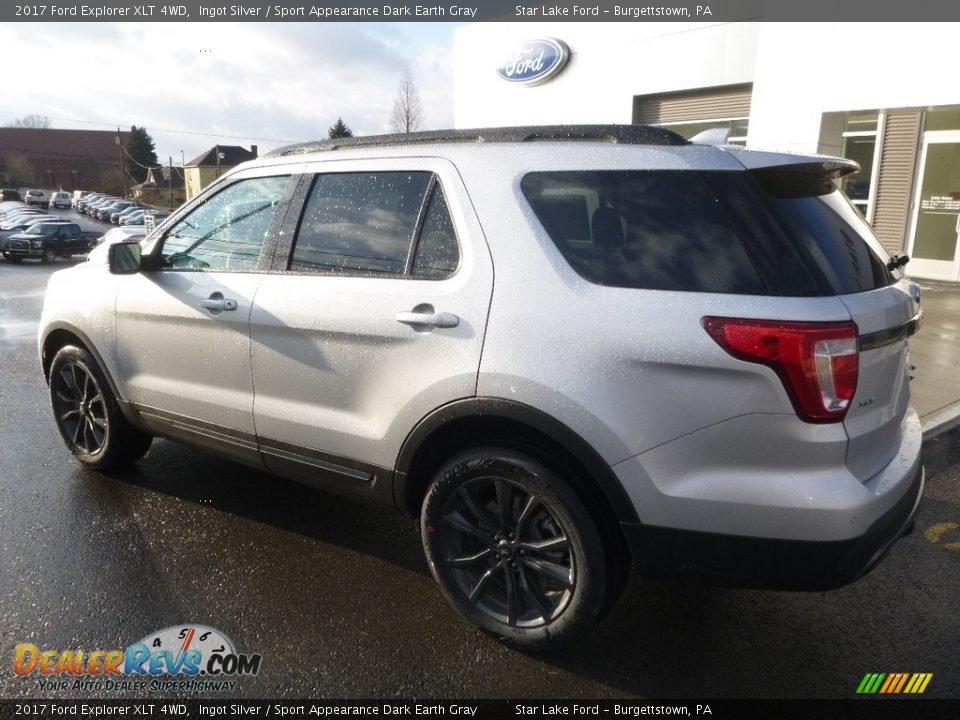 2017 Ford Explorer XLT 4WD Ingot Silver / Sport Appearance Dark Earth Gray Photo #7