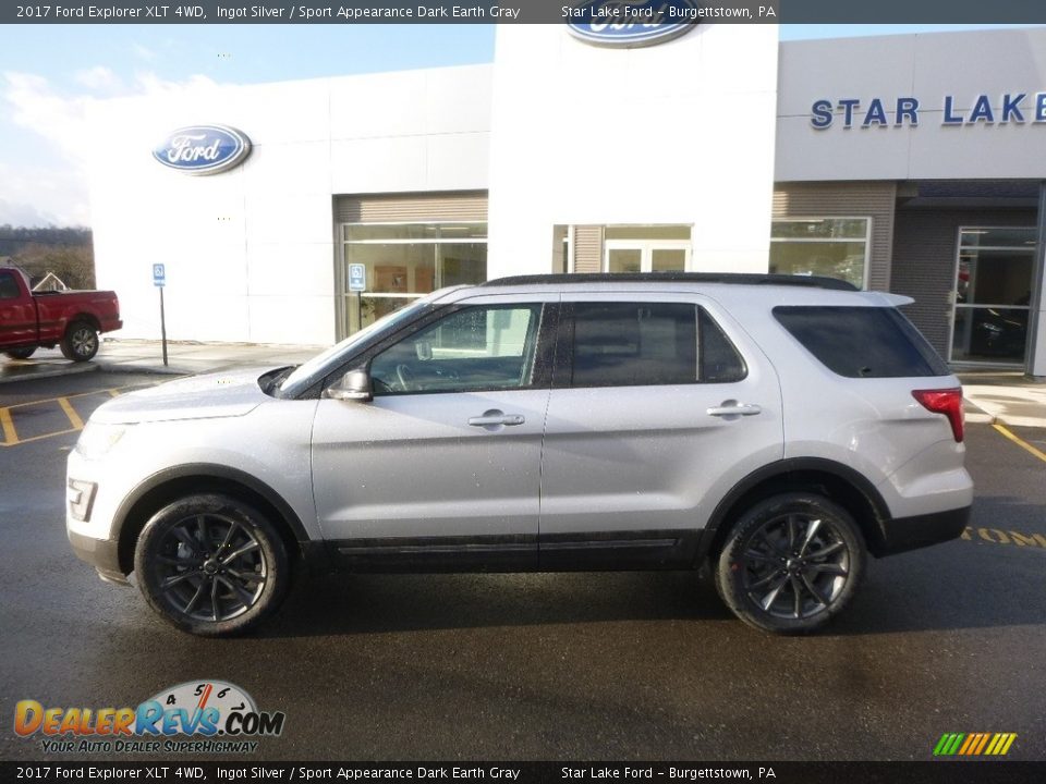 2017 Ford Explorer XLT 4WD Ingot Silver / Sport Appearance Dark Earth Gray Photo #8