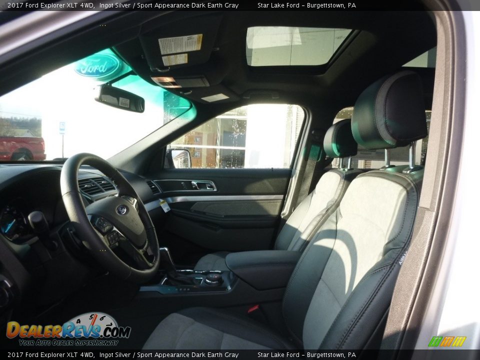 2017 Ford Explorer XLT 4WD Ingot Silver / Sport Appearance Dark Earth Gray Photo #9