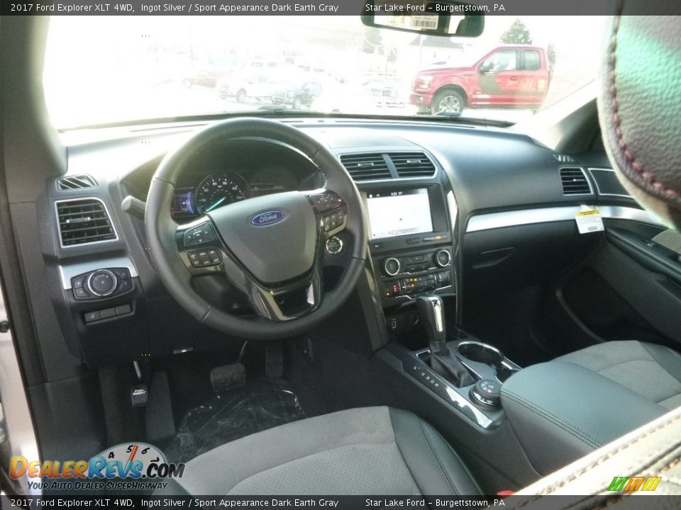 2017 Ford Explorer XLT 4WD Ingot Silver / Sport Appearance Dark Earth Gray Photo #12