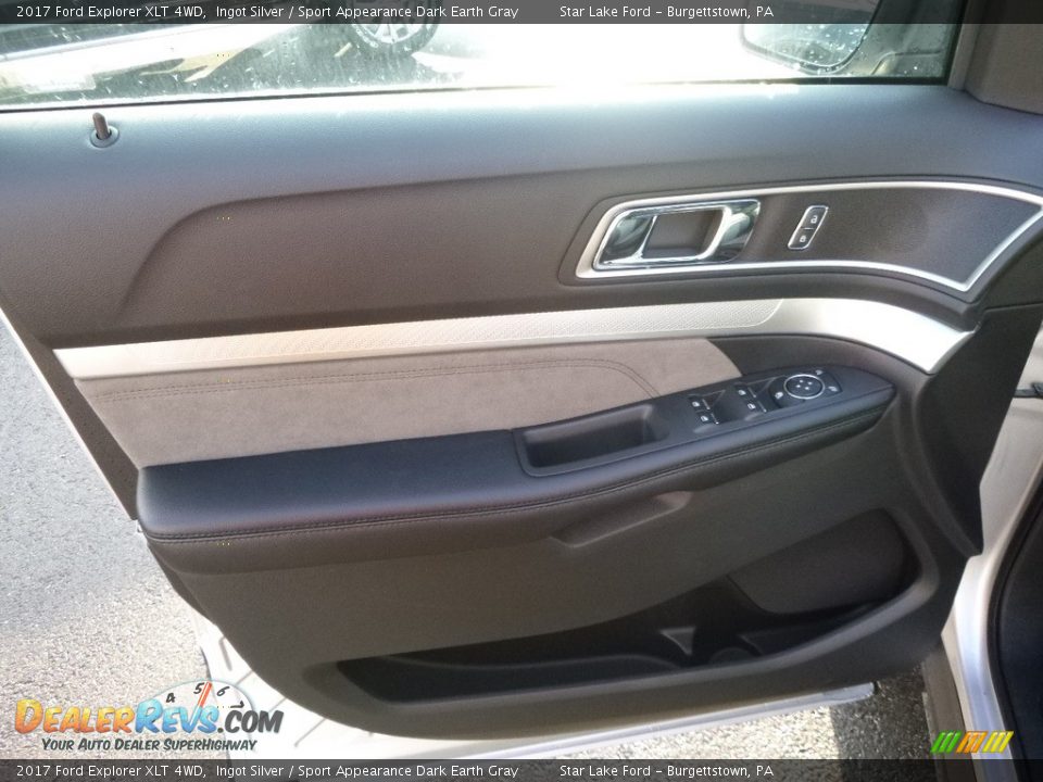 2017 Ford Explorer XLT 4WD Ingot Silver / Sport Appearance Dark Earth Gray Photo #13