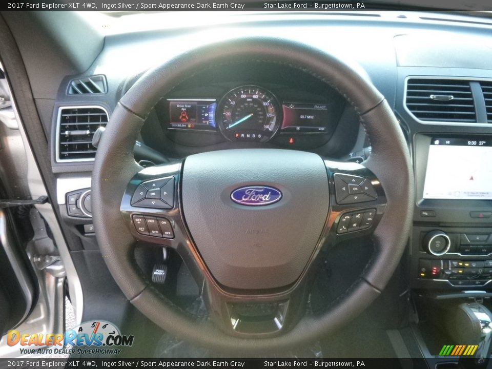 2017 Ford Explorer XLT 4WD Ingot Silver / Sport Appearance Dark Earth Gray Photo #15