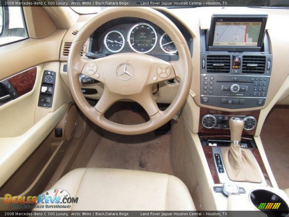 2008 Mercedes-Benz C 300 Luxury Arctic White / Black/Sahara Beige Photo #12