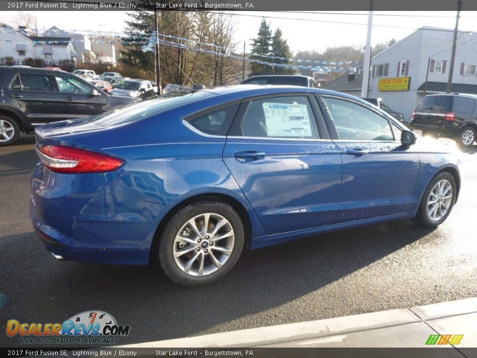 2017 Ford Fusion SE Lightning Blue / Ebony Photo #5