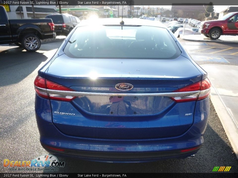 2017 Ford Fusion SE Lightning Blue / Ebony Photo #6