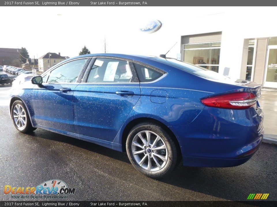 2017 Ford Fusion SE Lightning Blue / Ebony Photo #7