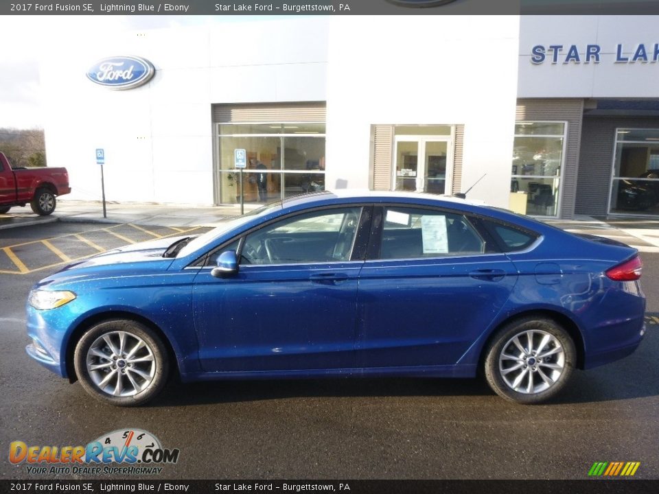 2017 Ford Fusion SE Lightning Blue / Ebony Photo #8
