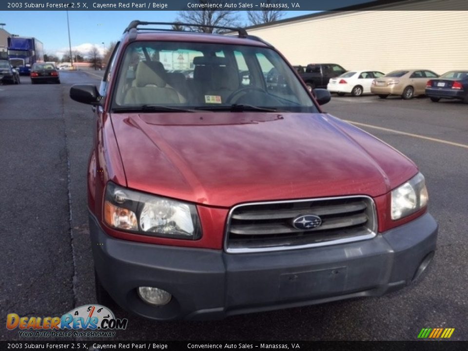 2003 Subaru Forester 2.5 X Cayenne Red Pearl / Beige Photo #12