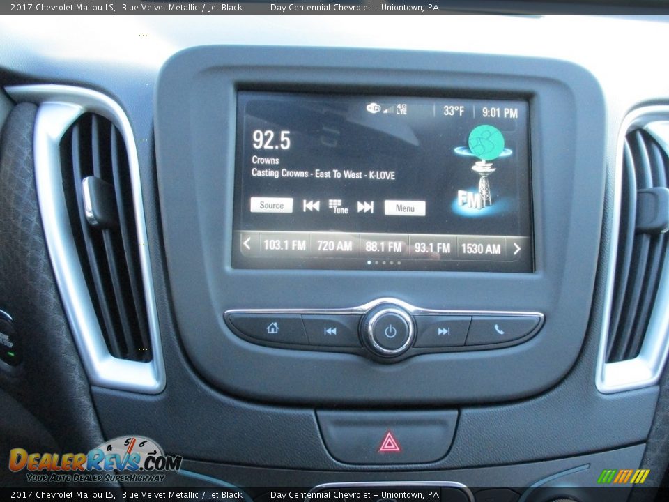 2017 Chevrolet Malibu LS Blue Velvet Metallic / Jet Black Photo #16