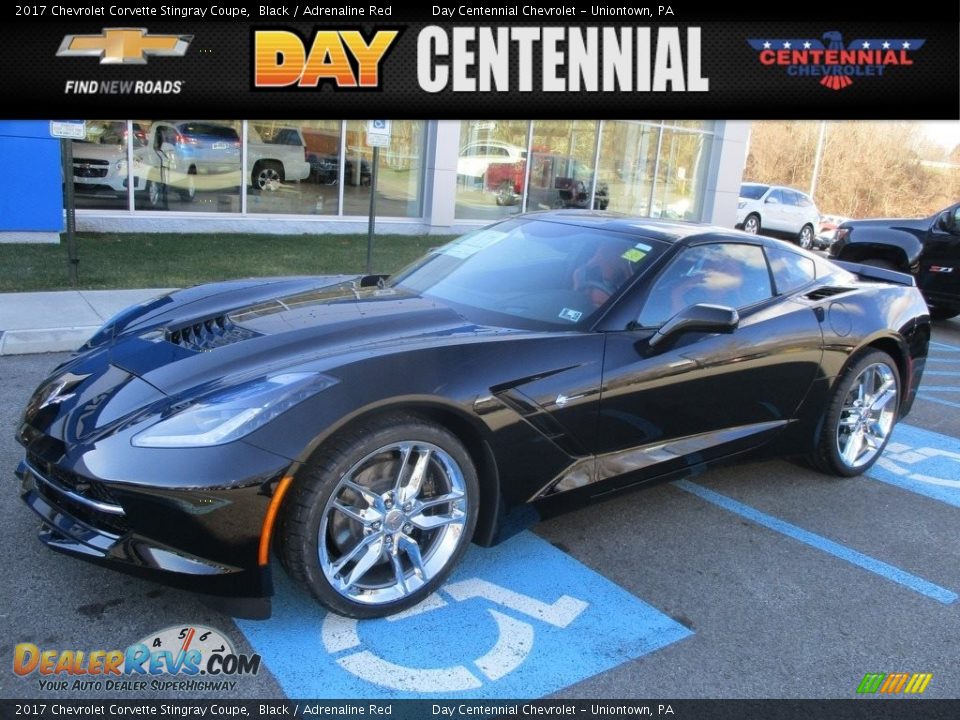 2017 Chevrolet Corvette Stingray Coupe Black / Adrenaline Red Photo #1
