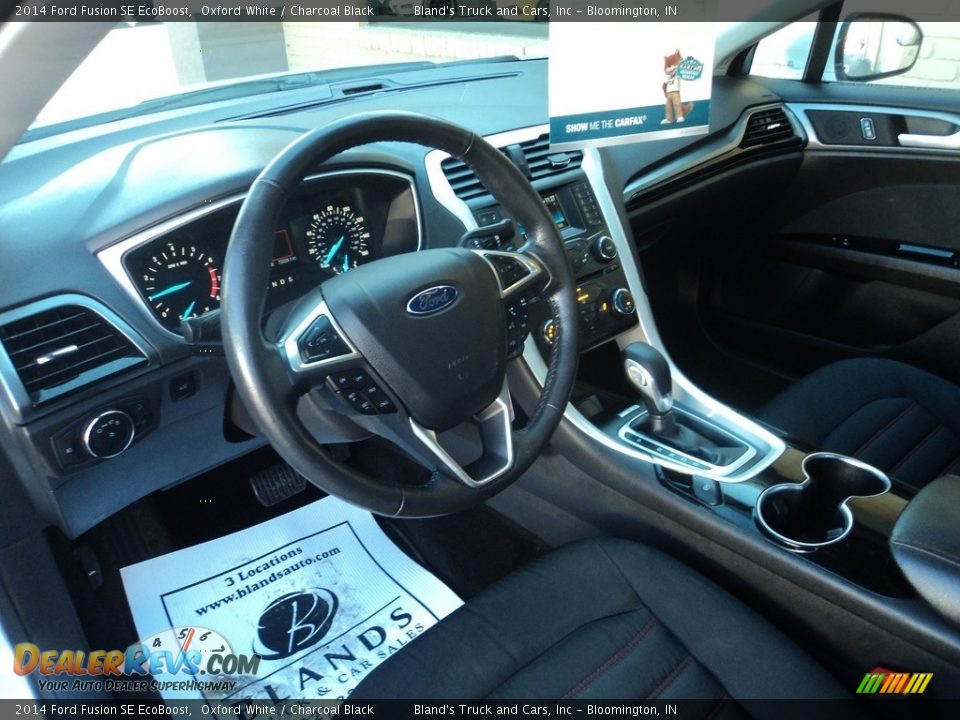 2014 Ford Fusion SE EcoBoost Oxford White / Charcoal Black Photo #6