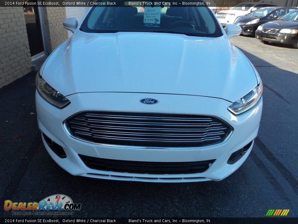 2014 Ford Fusion SE EcoBoost Oxford White / Charcoal Black Photo #26