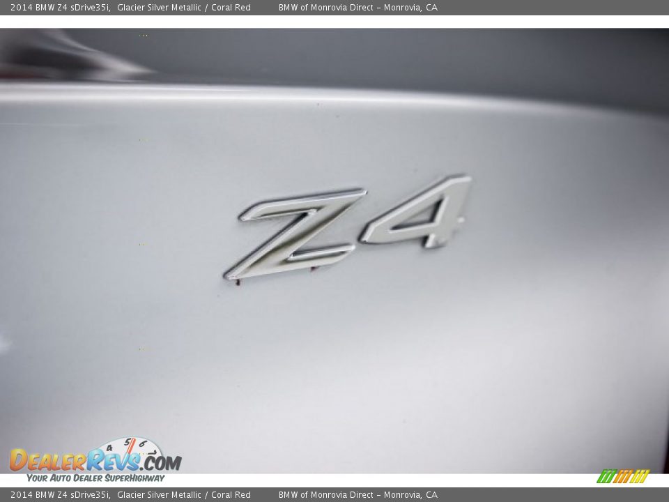 2014 BMW Z4 sDrive35i Glacier Silver Metallic / Coral Red Photo #7