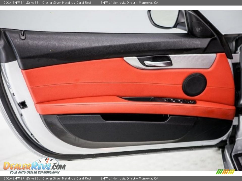 2014 BMW Z4 sDrive35i Glacier Silver Metallic / Coral Red Photo #21