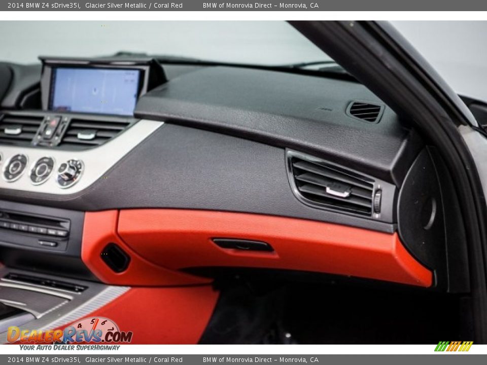 2014 BMW Z4 sDrive35i Glacier Silver Metallic / Coral Red Photo #24