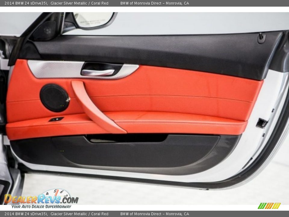 2014 BMW Z4 sDrive35i Glacier Silver Metallic / Coral Red Photo #26