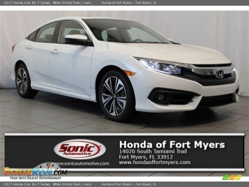 2017 Honda Civic EX-T Sedan White Orchid Pearl / Ivory Photo #1
