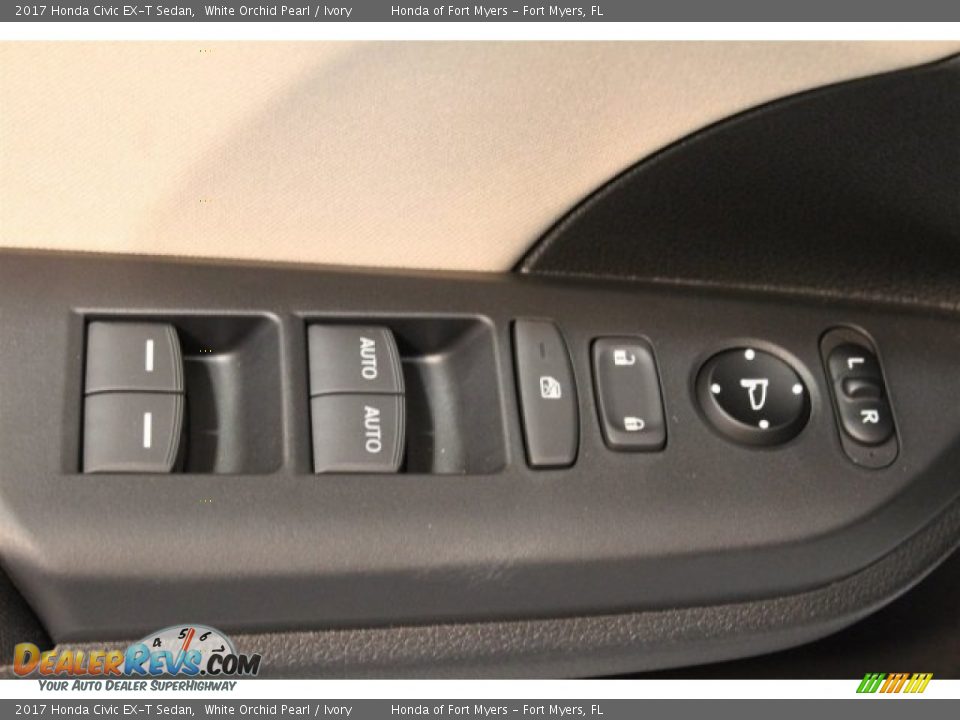 2017 Honda Civic EX-T Sedan White Orchid Pearl / Ivory Photo #8