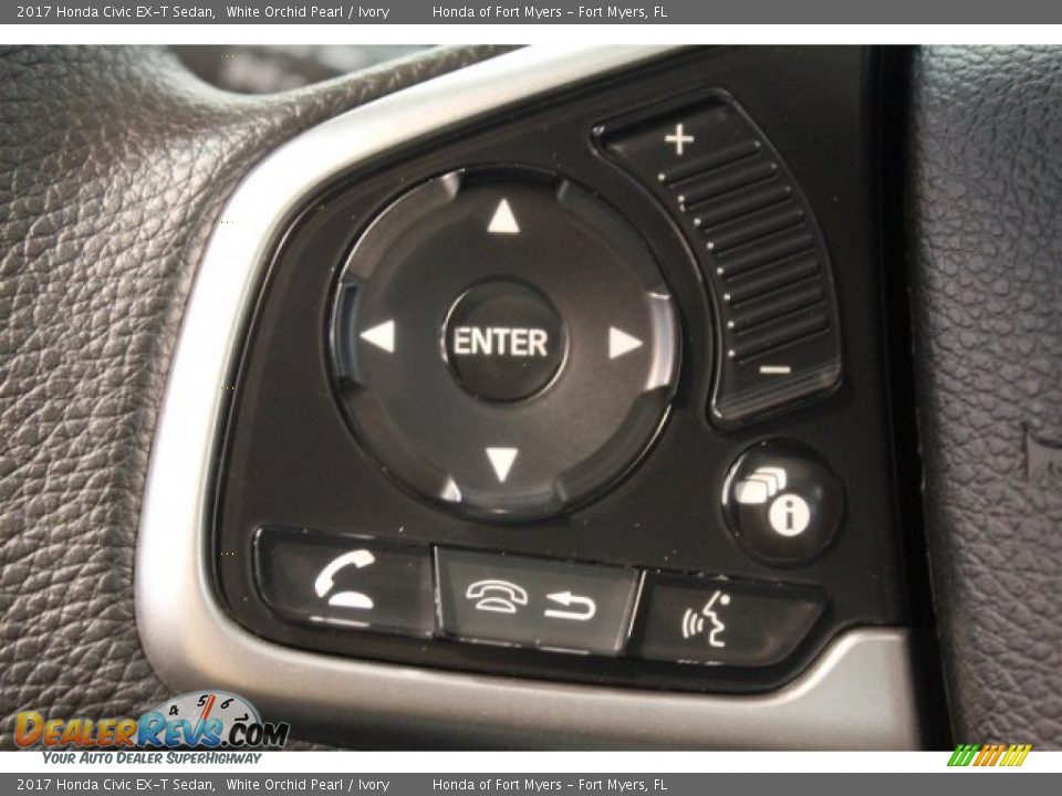 2017 Honda Civic EX-T Sedan White Orchid Pearl / Ivory Photo #12