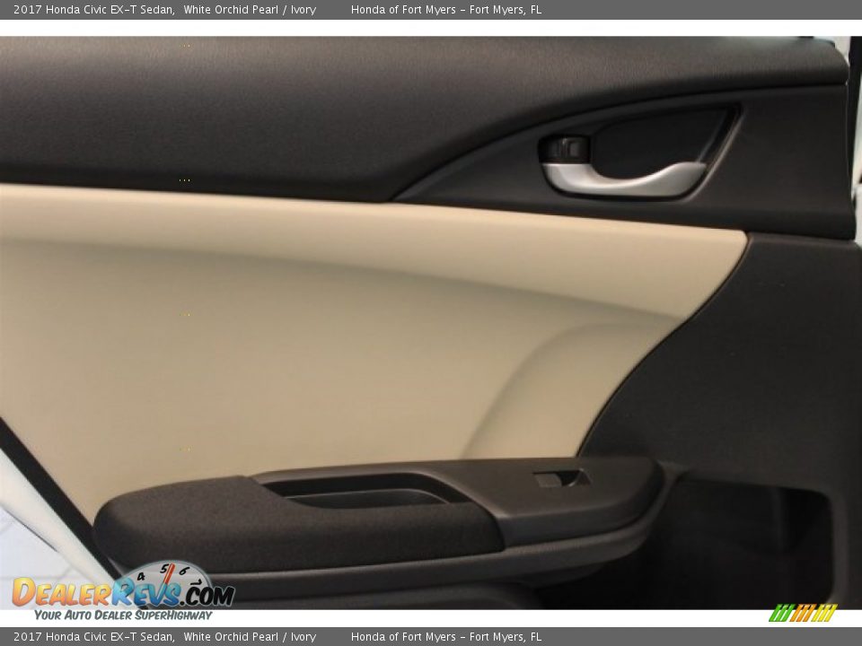2017 Honda Civic EX-T Sedan White Orchid Pearl / Ivory Photo #21