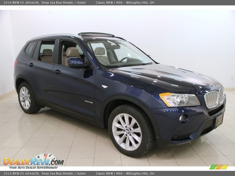 2014 BMW X3 xDrive28i Deep Sea Blue Metallic / Oyster Photo #1