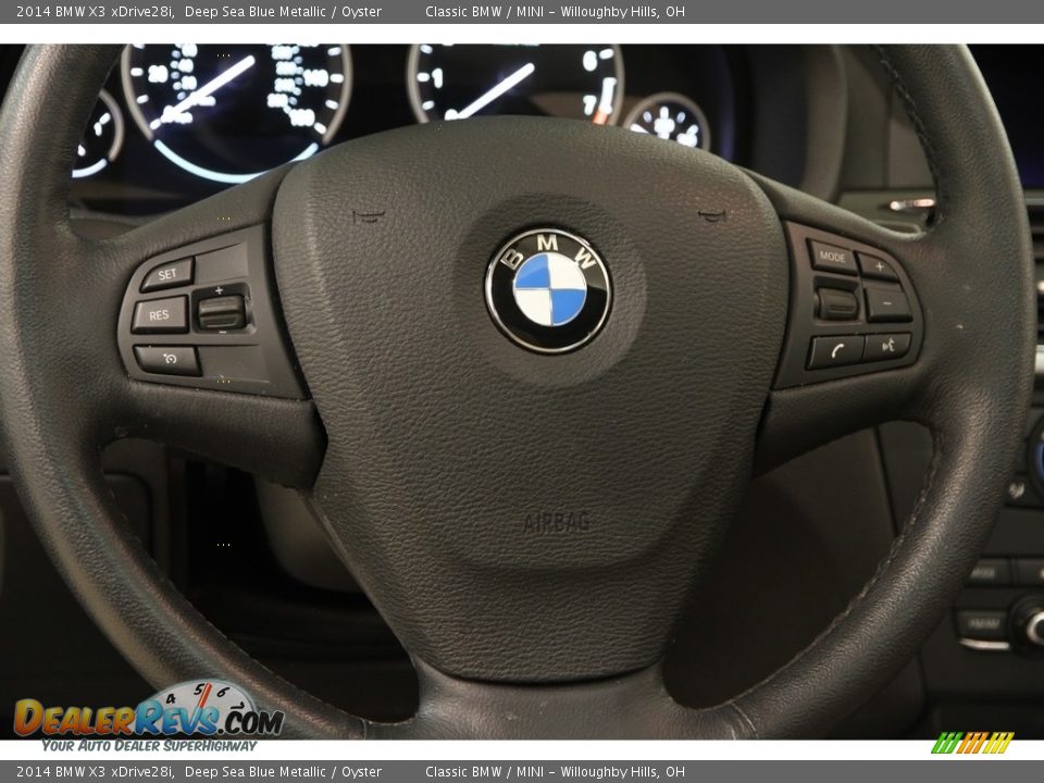 2014 BMW X3 xDrive28i Deep Sea Blue Metallic / Oyster Photo #6