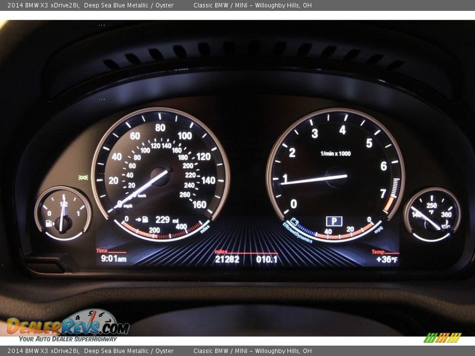 2014 BMW X3 xDrive28i Deep Sea Blue Metallic / Oyster Photo #7