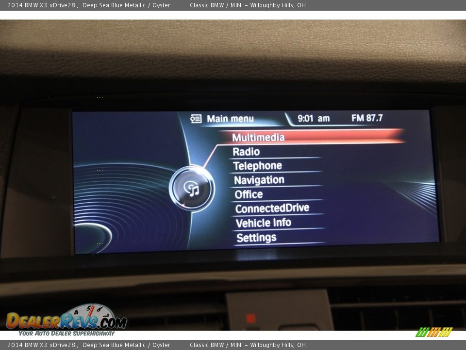 2014 BMW X3 xDrive28i Deep Sea Blue Metallic / Oyster Photo #9