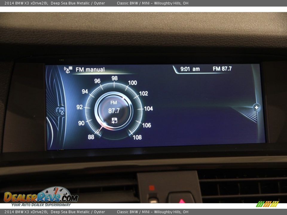 2014 BMW X3 xDrive28i Deep Sea Blue Metallic / Oyster Photo #10