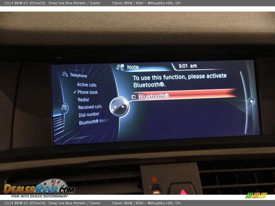 2014 BMW X3 xDrive28i Deep Sea Blue Metallic / Oyster Photo #11
