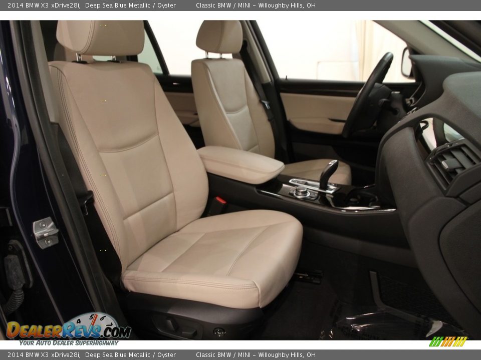 2014 BMW X3 xDrive28i Deep Sea Blue Metallic / Oyster Photo #16