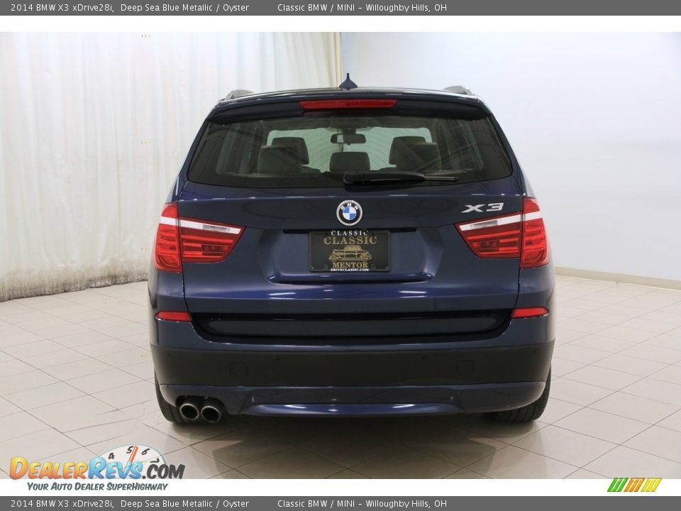 2014 BMW X3 xDrive28i Deep Sea Blue Metallic / Oyster Photo #20